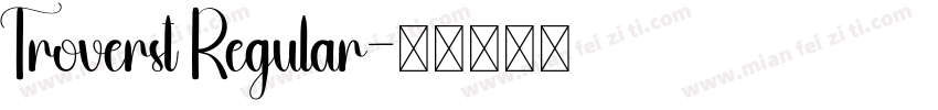 Troverst Regular字体转换